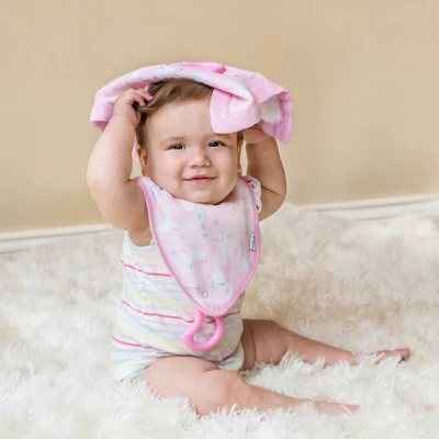 Green Sprouts Muslin Stay-dry Teether Bibs & Silicone First Teethers (6 Pack) 4 Green Sprouts Muslin Stay-dry Teether Bibs & Silicone First Teethers (6 Pack) - Image 4