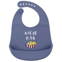 Hudson Baby Infant Boy Silicone Bibs 2pk, Nacho Man, One Size
