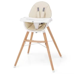 Babyjoy Baby High Chair Wooden Feeding Chair With 4-Gear Tray & Removable Cushion Beige/Grey -Chicco Kids Shop GUEST 010818bb bdd8 4dfb a3d8 69f3cbaa8e84