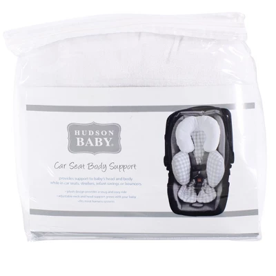 Hudson Baby Infant Unisex Car Seat Body Support Insert, Gray Gingham, One Size 1 Hudson Baby Infant Unisex Car Seat Body Support Insert, Gray Gingham, One Size