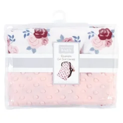 Hudson Baby Infant Girl Reversible Car Seat And Stroller Canopy, Blush Floral, One Size