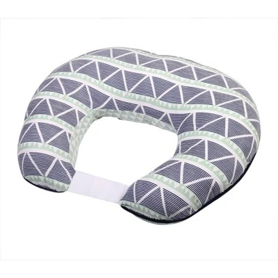 Bacati - 3 Pc Emma Aztec Mint/Navy Large Triangles Muslin Hugster Feeding & Infant Support Nursing Pillow With 2 Removable Zippered Covers 7 Bacati - 3 Pc Emma Aztec Mint/Navy Large Triangles Muslin Hugster Feeding & Infant Support Nursing Pillow With 2 Removable Zippered Covers - Image 7