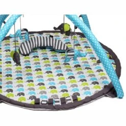 Bacati - Baby Activity Gyms & Playmats (Elephants Aqua/Lime/Grey)