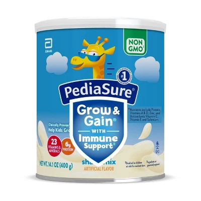 PediaSure Grow & Gain Non-GMO Shake Mix Powder Vanilla - 14.1oz 1 PediaSure Grow & Gain Non-GMO Shake Mix Powder Vanilla - 14.1oz