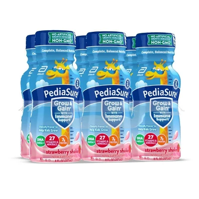PediaSure Grow Gain Strawberry Shake - 6pk/48 Fl Oz 2 PediaSure Grow Gain Strawberry Shake - 6pk/48 Fl Oz - Image 2