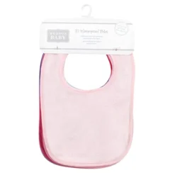Hudson Baby Infant Girls Rayon From Bamboo Bib With Waterproof Lining 10pk, Pink Mint, One Size