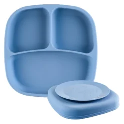 Re-Play Silicone Suction Divided Place With Lid - Denim -Chicco Kids Shop GUEST 08987a80 7a56 4923 b781 0695ba210d01