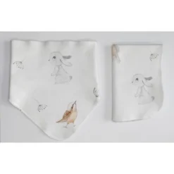 STINA & MAE Snuggle Bunny Snuggle Bib/Burp Cloth Set - 2pk