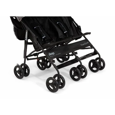 Jeep PowerGlyde Side-by-Side Double Stroller By Delta Children - Gray 9 Jeep PowerGlyde Side-by-Side Double Stroller By Delta Children - Gray - Image 9