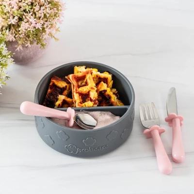 Grabease 3-Piece Stainless Steel Utensil Set For Independent Self-Feeding: Fork, Spoon & Curve-Tip Safety Knife For 18 Months & Up 2 Grabease 3-Piece Stainless Steel Utensil Set For Independent Self-Feeding: Fork, Spoon & Curve-Tip Safety Knife For 18 Months & Up - Image 2