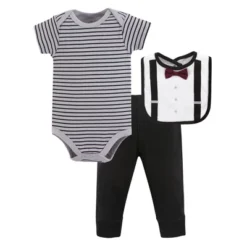 Little Treasure Baby Boy Bodysuit, Pant And Bib, Man Of Your Dreams