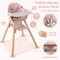 Costway 6-in-1 Convertible Wooden Baby Highchair Infant Feeding Chair With Removable Tray -Chicco Kids Shop GUEST 0bfb4911 045d 4775 b48a a0f87ba5a0f1