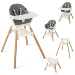 Costway 6-in-1 Convertible Wooden Baby Highchair Infant Feeding Chair With Removable Tray -Chicco Kids Shop GUEST 0e51e9fa c9bf 4340 829d 76f0163e0ae2