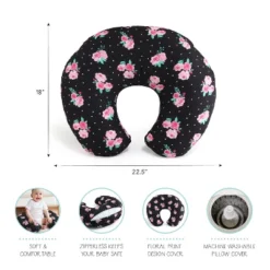 The Peanutshell Nursing Pillow For Breastfeeding, Black Floral -Chicco Kids Shop GUEST 0eb06a05 907b 4376 9009 0aba6a6a6a88