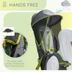 Qaba Baby Backpack Carrier For Hiking With Detachable Canopy, Foldable Child Carrier With Adjustable Waist Belt, Storage Pockets, For 6-36 Months 8 Qaba Baby Backpack Carrier For Hiking With Detachable Canopy, Foldable Child Carrier With Adjustable Waist Belt, Storage Pockets, For 6-36 Months -Chicco Kids Shop GUEST 10298301 3e16 48d6 8fc1 293515054c2a