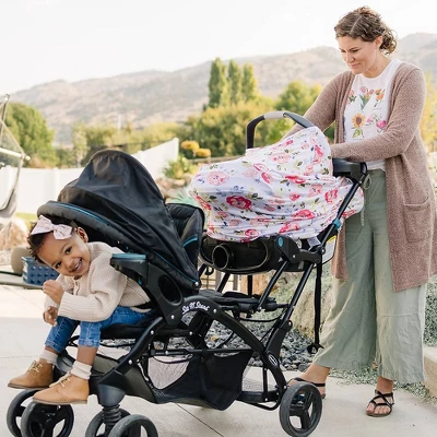 Bebe Au Lait Pure & Simple 5-in-1 Cover With 2 Nursing Pads - Floral Pop - 3ct 1 Bebe Au Lait Pure & Simple 5-in-1 Cover With 2 Nursing Pads - Floral Pop - 3ct