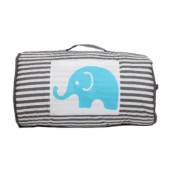 Bacati - Elephants Aqua Lime Gray Toddler Nap Mat