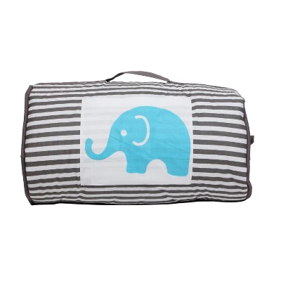 Bacati - Elephants Aqua Lime Gray Toddler Nap Mat 1 Bacati - Elephants Aqua Lime Gray Toddler Nap Mat