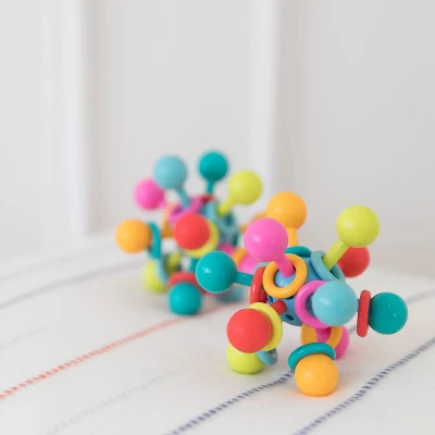 Manhattan Toy Atom Rattle & Teether Grasping Activity Baby Toy 1 Manhattan Toy Atom Rattle & Teether Grasping Activity Baby Toy