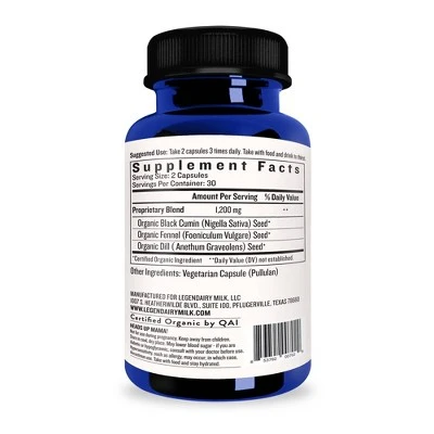 Legendairy Milk Pump Princess Vegan Lactation Supplement - 60ct 4 Legendairy Milk Pump Princess Vegan Lactation Supplement - 60ct - Image 4