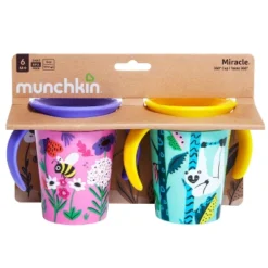 Munchkin Miracle 360 Wildlove Sippy Cup - Bee/Lemur - 2pk/6oz Each -Chicco Kids Shop GUEST 1a4002c8 3d68 4b0e 8400 e81e93e9ca52