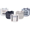 Little Treasure Baby Boy Cotton Bibs 5pk, Dapper Bow Tie, One Size