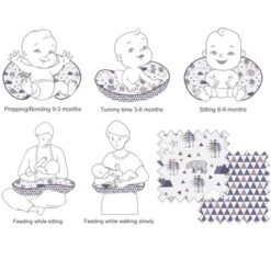 Bacati - 3 Pc Woodlands Gray/Beige Neutral Hugster Feeding & Infant Support Nursing Pillow -Chicco Kids Shop GUEST 22700f61 c92f 43c6 8a90 f6d6111db08e