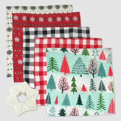 Honest Baby Organic Lovey & Teether Set - 5pk 1 Honest Baby Organic Lovey & Teether Set - 5pk