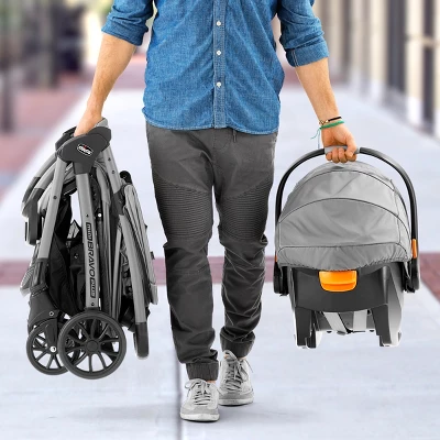 Chicco Mini Bravo Plus Travel System - Slate Gray 3 Chicco Mini Bravo Plus Travel System - Slate Gray - Image 3