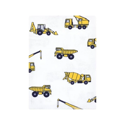 Hudson Baby Infant Boy Cotton Flannel Burp Cloths Bundle, Construction, One Size 2 Hudson Baby Infant Boy Cotton Flannel Burp Cloths Bundle, Construction, One Size - Image 2