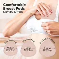 KeaBabies 14pk Contour Organic Nursing Pads, Reusable Nipple Pads For Breastfeeding, Washable Breast Pads + Wash Bag -Chicco Kids Shop GUEST 2c71854f 578a 476f add0 b1ab2e39a878
