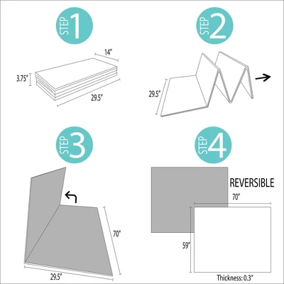 JumpOff Jo Foam Padded Play Mat, For Infants, Babies, Toddlers Play & Tummy Time, Foldable And Waterproof, Large, 70" X 59" 2 JumpOff Jo Foam Padded Play Mat, For Infants, Babies, Toddlers Play & Tummy Time, Foldable And Waterproof, Large, 70" X 59" - Image 2