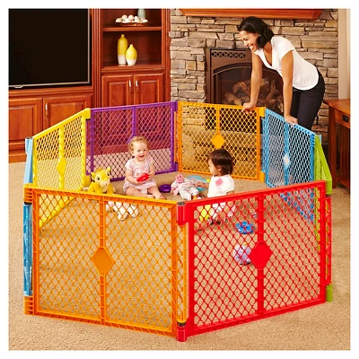 Toddleroo By North States Superyard Colorplay 8 Panel Freestanding Gate 1 Toddleroo By North States Superyard Colorplay 8 Panel Freestanding Gate
