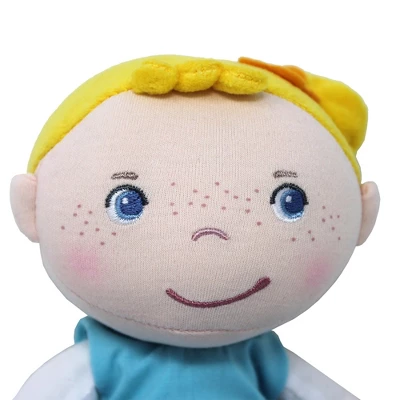 HABA Snug Up Edda - 10" Soft Doll With Fuzzy Blonde Hair And Embroidered Face 1 HABA Snug Up Edda - 10" Soft Doll With Fuzzy Blonde Hair And Embroidered Face