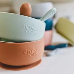 Simka Rose Silicone Baby Bowl And Spoon Set -Chicco Kids Shop GUEST 322ae9e0 728b 40f8 8775 121adafe7aac