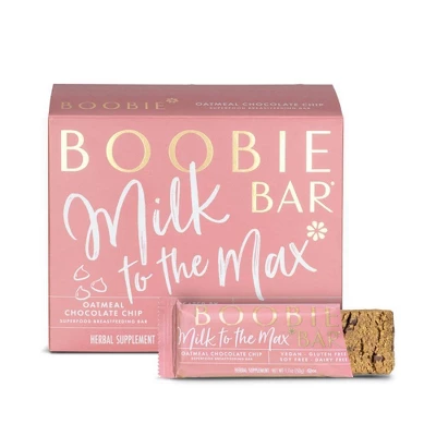Boobie Bar Superfood Vegan Lactation Bar Oatmeal Chocolate Chip - 10.58oz/6ct 1 Boobie Bar Superfood Vegan Lactation Bar Oatmeal Chocolate Chip - 10.58oz/6ct