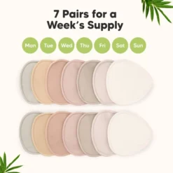 KeaBabies 14pk Contour Organic Nursing Pads, Reusable Nipple Pads For Breastfeeding, Washable Breast Pads + Wash Bag -Chicco Kids Shop GUEST 34ce3f87 489f 49cd a04e 04433a53d5b1