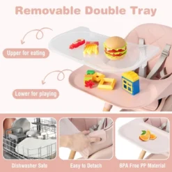 Costway 6-in-1 Convertible Wooden Baby Highchair Infant Feeding Chair With Removable Tray -Chicco Kids Shop GUEST 385f5bcc af10 4d12 be44 d88e13183e3b