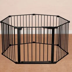 Kidco G3011 ConfigureGate 3 Piece Wall Mounted Magnet Locking Auto Wide Area Closing Baby Safety Gate Enclosure With 24 Inch Door, Black -Chicco Kids Shop GUEST 38c86972 64f9 46f6 8b7b de7176b6b383