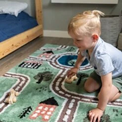 JumpOff Jo – Kids Carpet, Play Rug Playmat, Soft And Textured 3D Interactive With Roads For Cars And Toys, For Playroom – 39 X 59 In. -Chicco Kids Shop GUEST 3b3173e7 f6a3 4156 8ed5 624a353151c9
