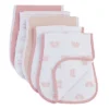 Ely's & Co. Hourglass Shape Fleece Burp Cloths 5 Piece Set
