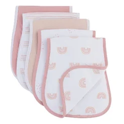 Ely's & Co. Hourglass Shape Fleece Burp Cloths 5 Piece Set