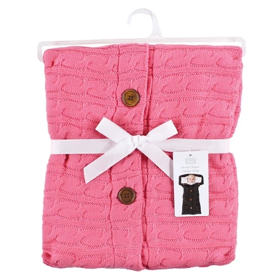 Hudson Baby Infant Girl Faux Shearling Knitted Baby Lounge Stroller Wrap Sack, Azalea Pink, One Size 1 Hudson Baby Infant Girl Faux Shearling Knitted Baby Lounge Stroller Wrap Sack, Azalea Pink, One Size