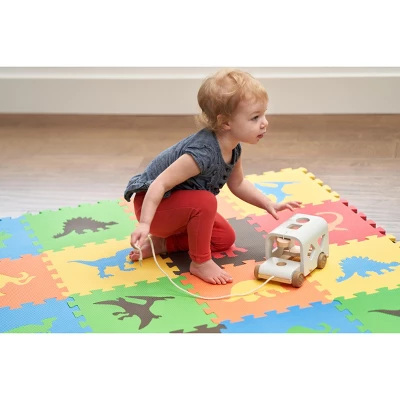 Tadpoles Dinosaur Foam Playmats For Kids |16 Interlocking Foam Mats | Total Floor Coverage 50 X 50 3 Tadpoles Dinosaur Foam Playmats For Kids |16 Interlocking Foam Mats | Total Floor Coverage 50 X 50 - Image 3