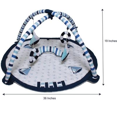 Bacati - Baby Activity Gyms & Playmats (Little Sailor Blue/Navy) 5 Bacati - Baby Activity Gyms & Playmats (Little Sailor Blue/Navy) - Image 5