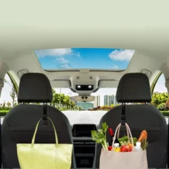 Lebogner Universal Fit Car Seat Headrest Hooks For Storage - 4 Pack