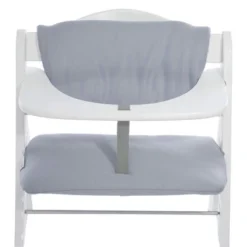 Hauck Highchair Pad Deluxe, Removable Washable Padded Seat Cushion Compatible With Wooden Alpha+ And Beta+ Model High Chair, Accessory Only, Grey