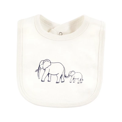 Touched By Nature Infant Boy Organic Cotton Bibs, Blue Peanut, One Size 4 Touched By Nature Infant Boy Organic Cotton Bibs, Blue Peanut, One Size - Image 4