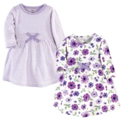 Touched By Nature Baby And Toddler Girl Organic Cotton Long-Sleeve Dresses 2pk, Purple Garden -Chicco Kids Shop GUEST 4c6f9846 5ade 4ced b605 a9b5809261df