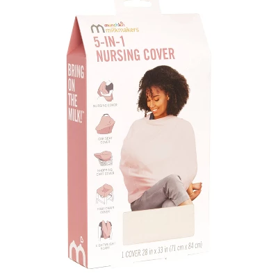 Milkmakers Multi-Use 5-in-1 Nursing Cover - Pale Peach 8 Milkmakers Multi-Use 5-in-1 Nursing Cover - Pale Peach - Image 8